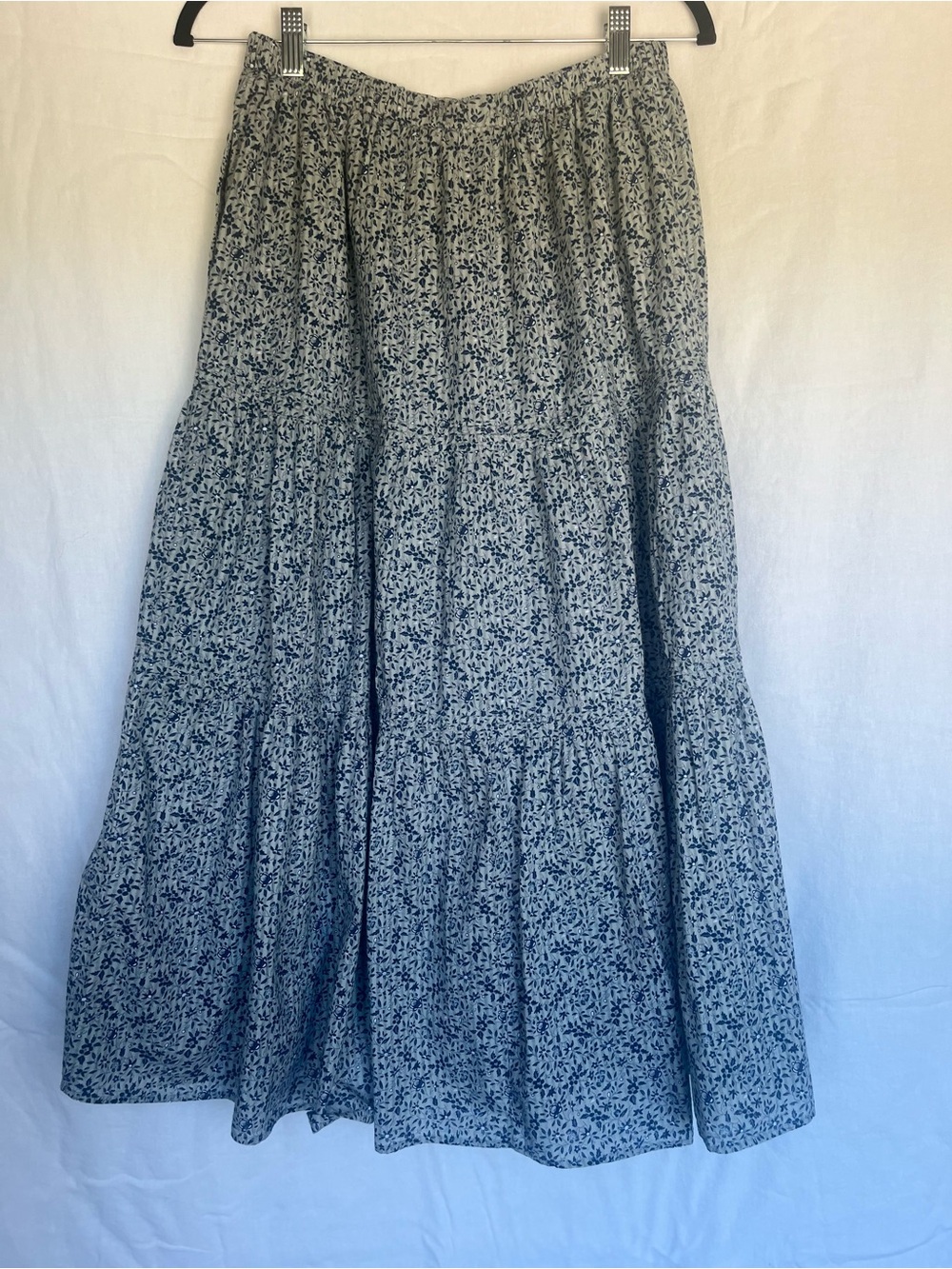 Madewell 2 Piece Floral Set Smocked Crop Top & Tiered Maxi Skirt 100% Cotton S - Picture 6 of 9
